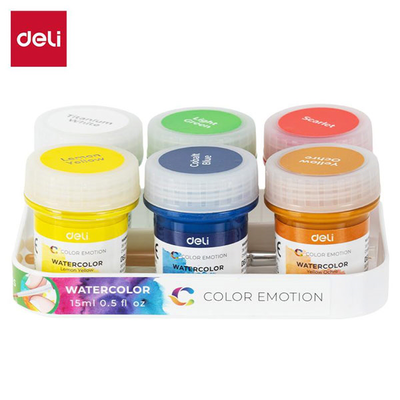 Watercolors - 6 τεμάχια των 15ml deli, , medium