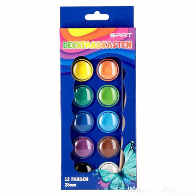 Tts watercolors 12 pcs  +  brush  402688, , medium