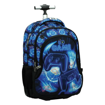 Bmu 25 trolley bag oval neon game, Black Blue, medium