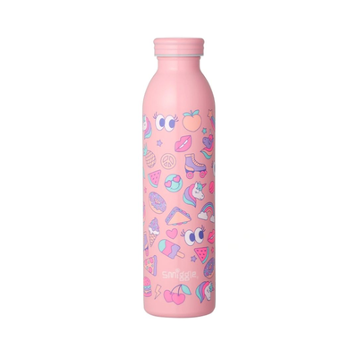 Smiggle slimline stainless steel drink bottle - pink, , medium