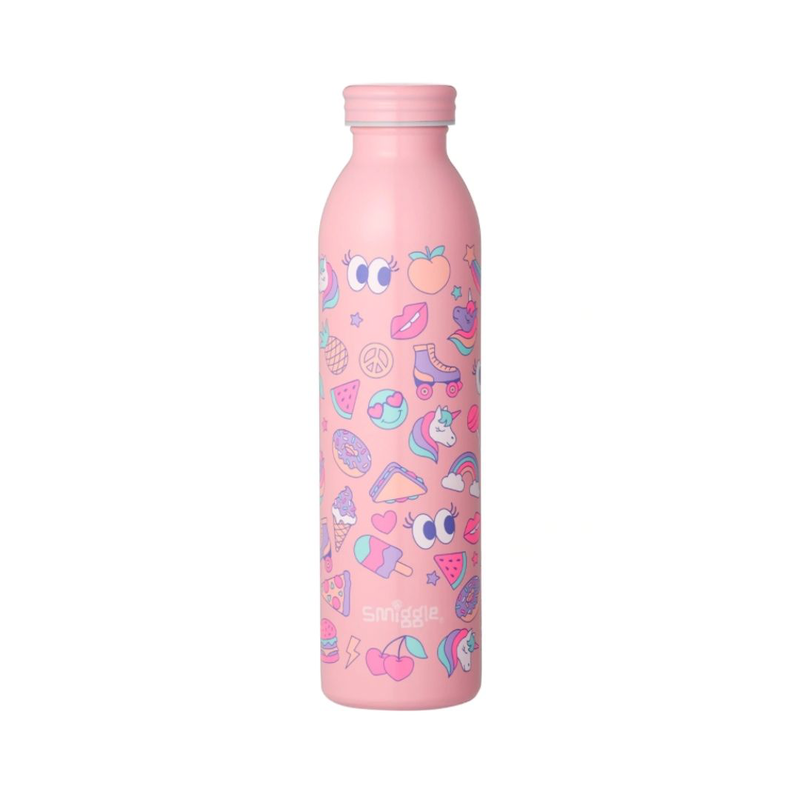 Product image: Smiggle slimline stainless steel drink bottle - pink, , medium-null