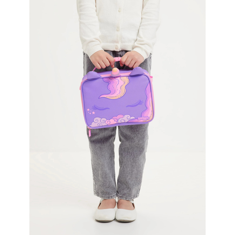 Smiggle eclipse oblong attach lunchbox - lilac, , medium-null