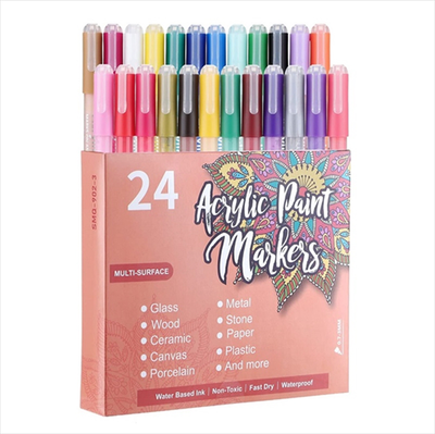 Acrylic marker 2mm tip 24col set