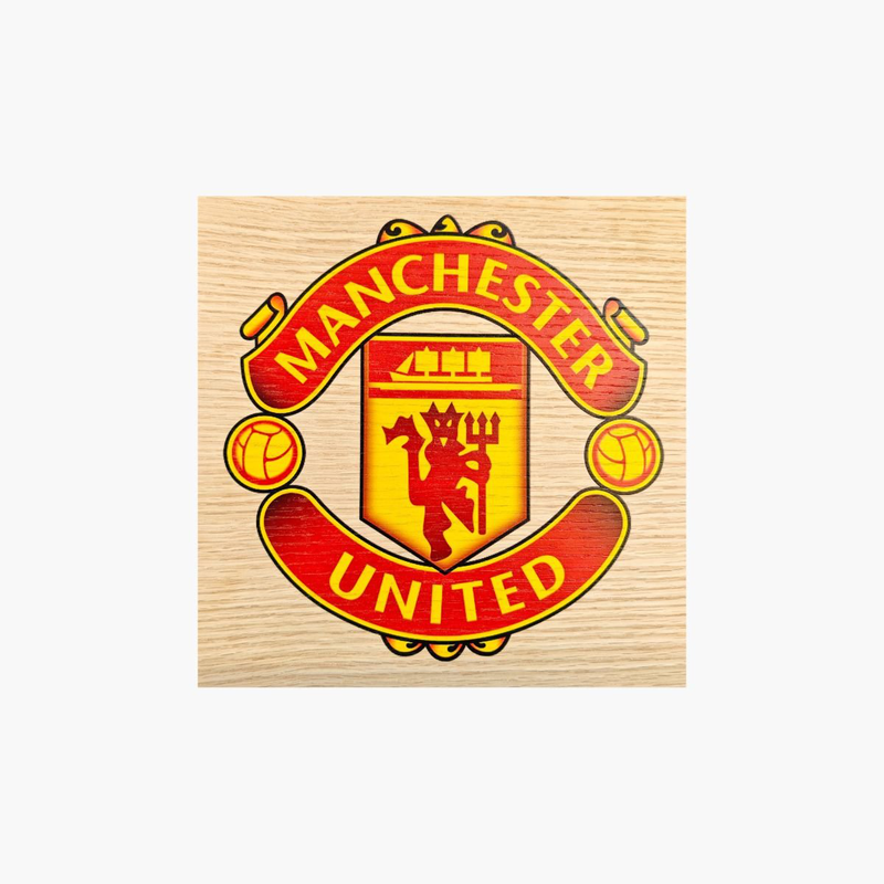 Manchester united wooden wall art - l wood size-null