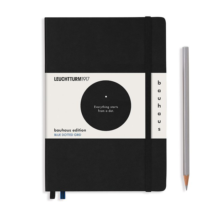 Product image: L edition bauhaus a5 med blue dotted black 251p, , medium-null