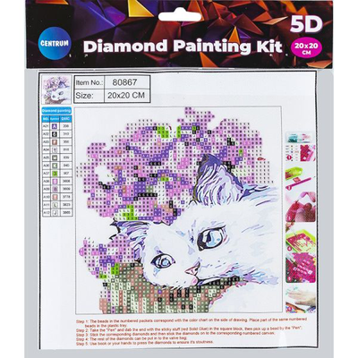 5d diamond mosaic kit "cat" 20x20cm, , medium