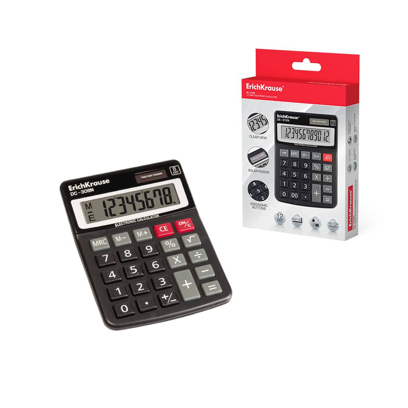 Product image: Erichkrause desk electronic calculator 8-digits dc-308n 50308, , medium-null