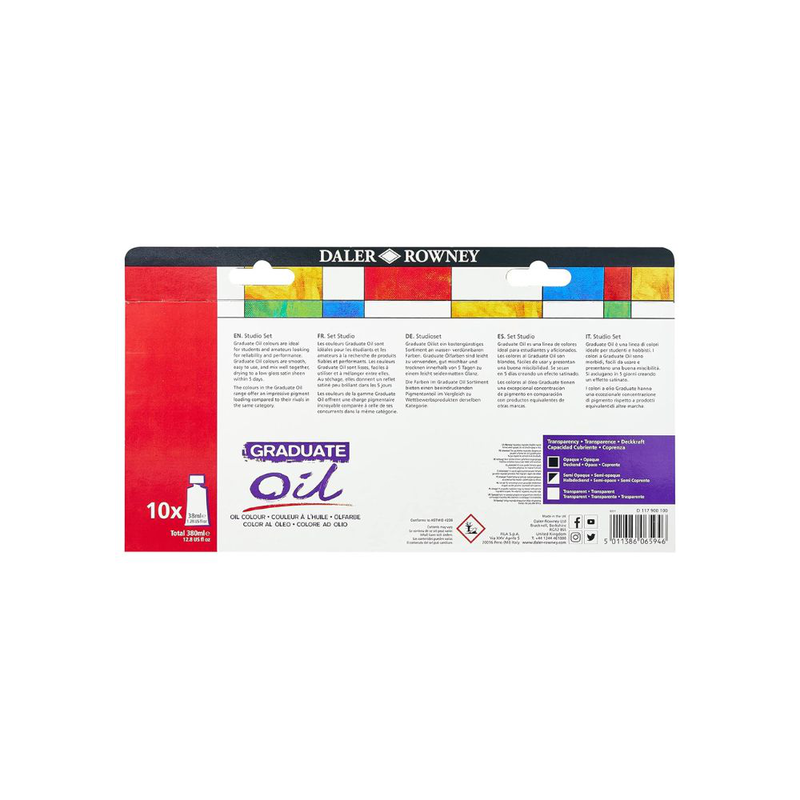 Daler rowney graduate oil painting set 10x38ml, , medium-null