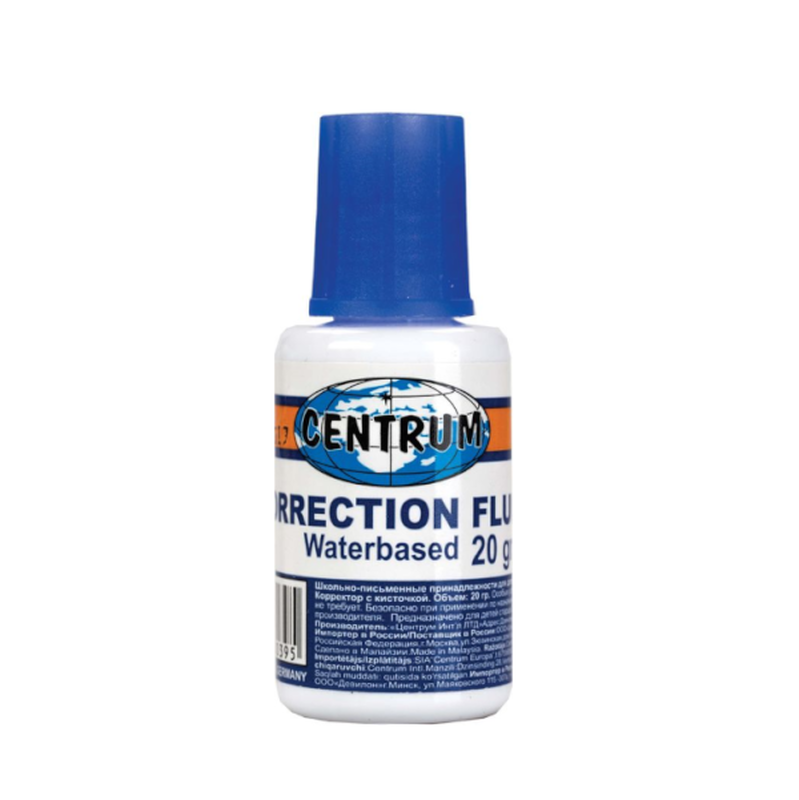 Product image: Correction fluid (water based) 20ml w/brush - centrum, , medium-null