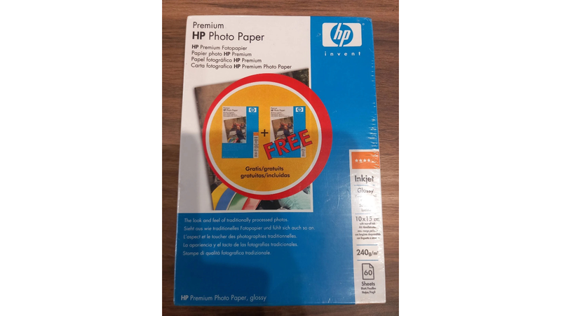 Hp photo paper high quality glossy 240gr a6 10x15cm 120 sheets (60sh x 2) 1+1 free sa086a, , medium-null