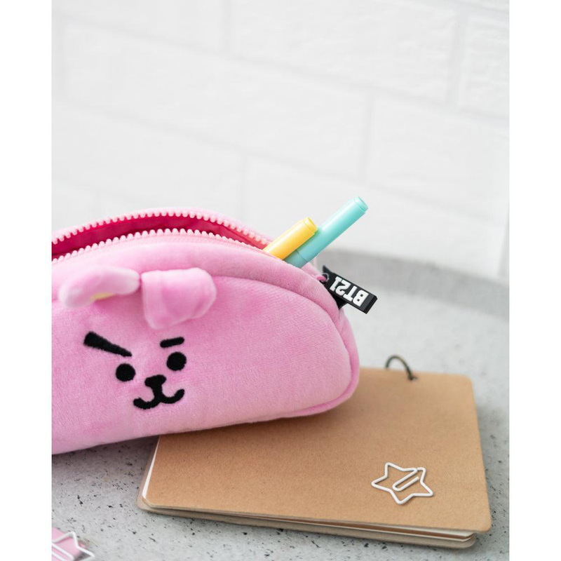 Bt21 baby series cooky soft plush pencil case - pink-null