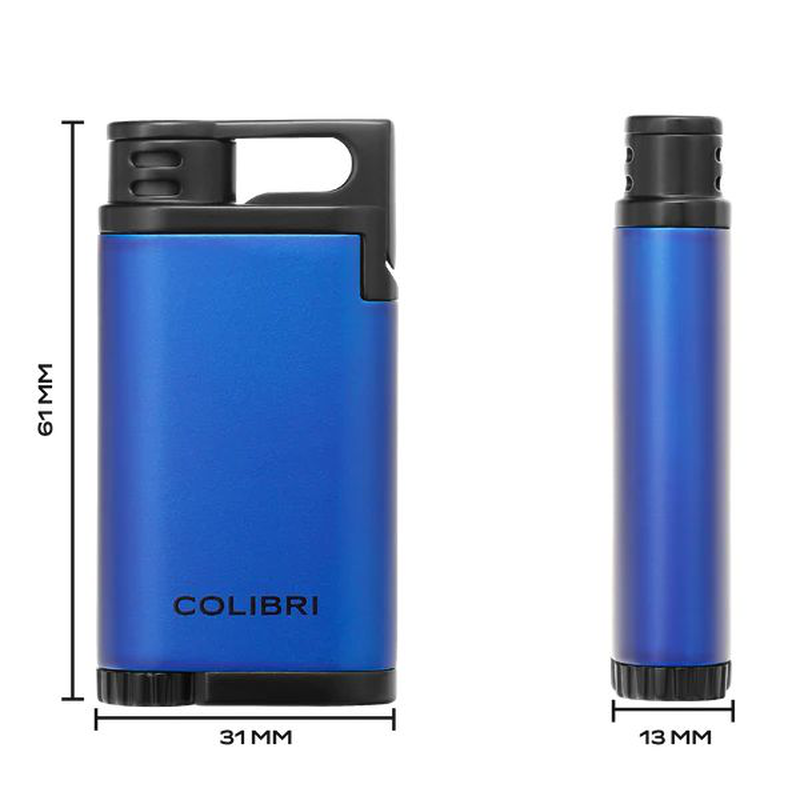 Colibri lighter belmont metallic blue + black, , medium image number null