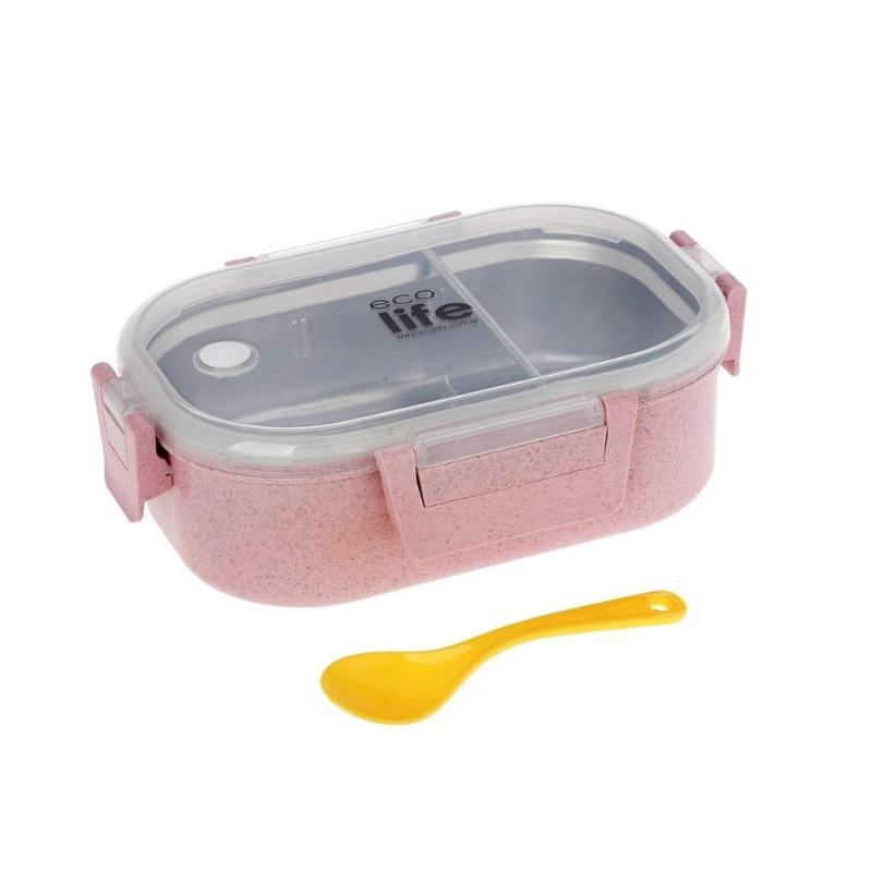 Ecolife lunch box 900ml - pink, , medium-null