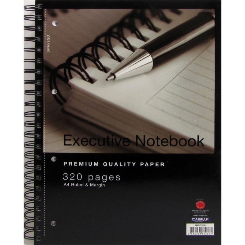 Campap exercise book a4 executive wire 320 sheets cam-k76768n, , medium-null