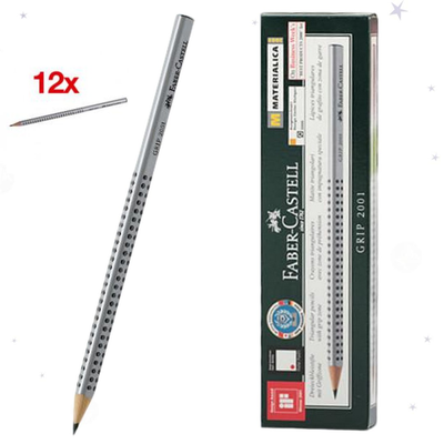 Faber-castell grip 2001 - pencil - hb - set of 12 μολυβι γραφης faber castell, , medium
