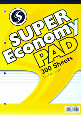Silvine super economy pad 200 leaves, , medium