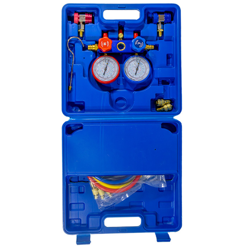 Bormann pro Air conditioning pressure check tool set with manometer 7pcs bvp1005-null