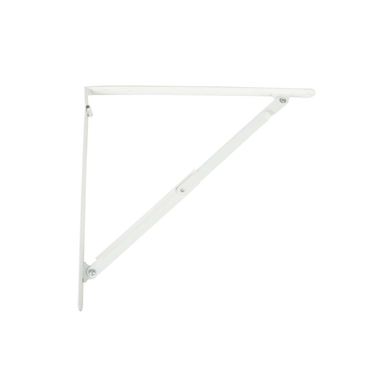 Folding shelf corner mod. 3 300mm (12'') metal white-null