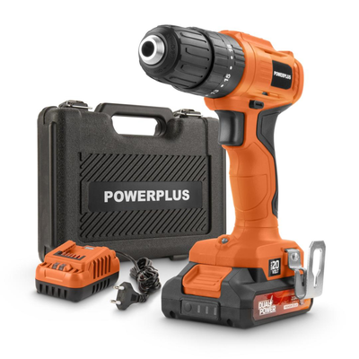 Powerplus cordless impact drill 20v 2ah, , medium