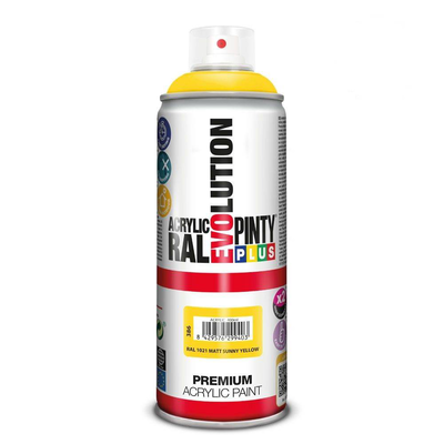 Acrylic paint spray matt yellow ral 1021 400ml