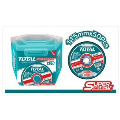 Total abrasive inox - metal cutting disc 115 x 1.2mm set 50pcs (tac22111550), , medium