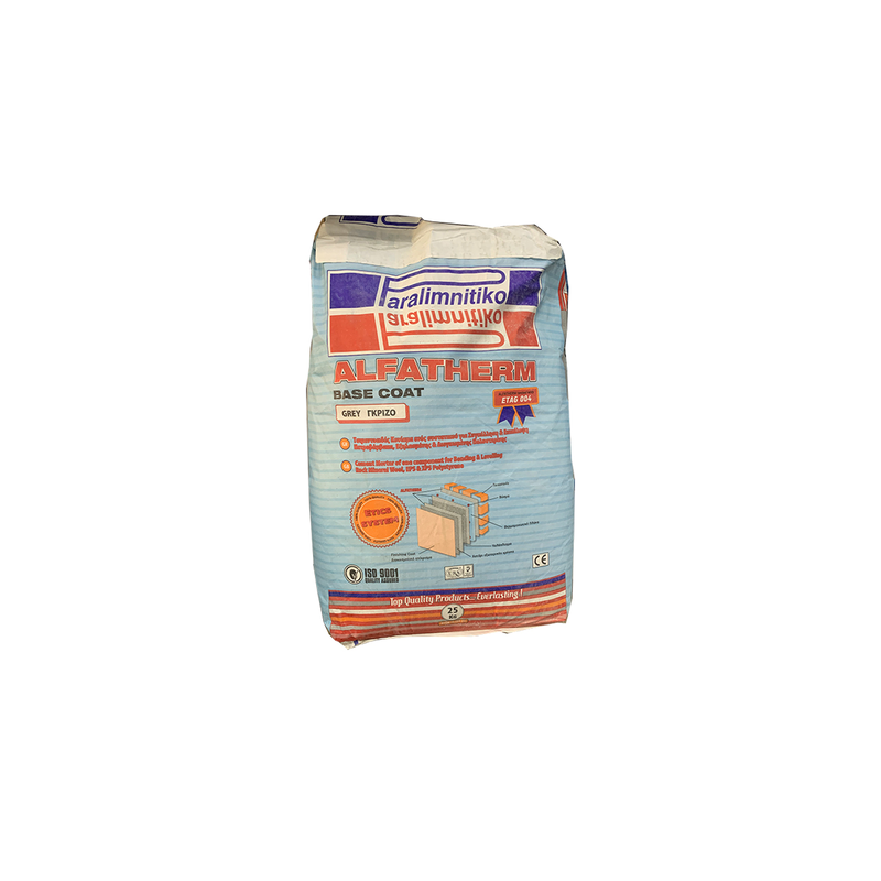 Paralimnitiko alfa therm base coat 25kg grey, , medium-null
