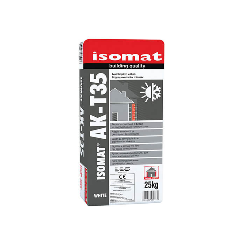 Isomat ak-t35 λευκη ινοπλισμενη κολλα τσιμεντοειδους 25kg, , medium image number null