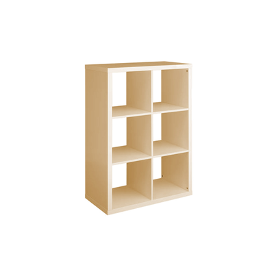 Cubbox shelves with 6 spaces 71.1x71.1x31cm beige, Beige, medium