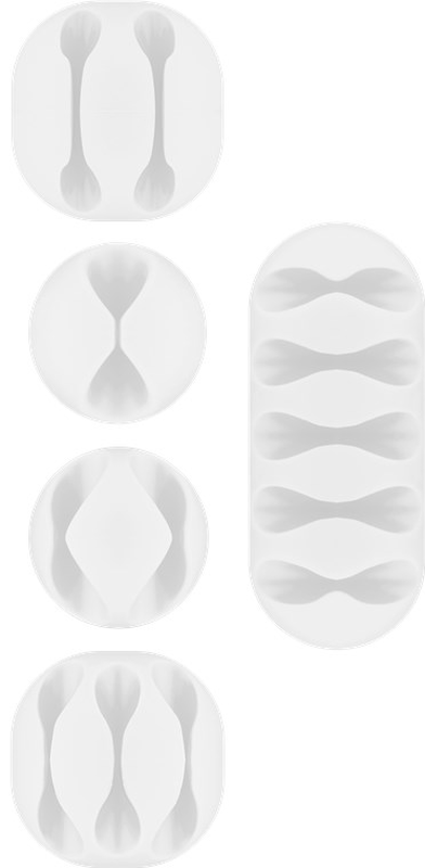 Goobay cable manag.set white 5 image number null