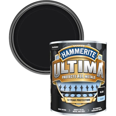 Hammerite ultima smooth black 0.750l, , medium