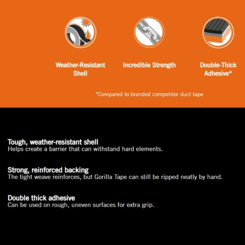 Gorilla tape 32m - black-null