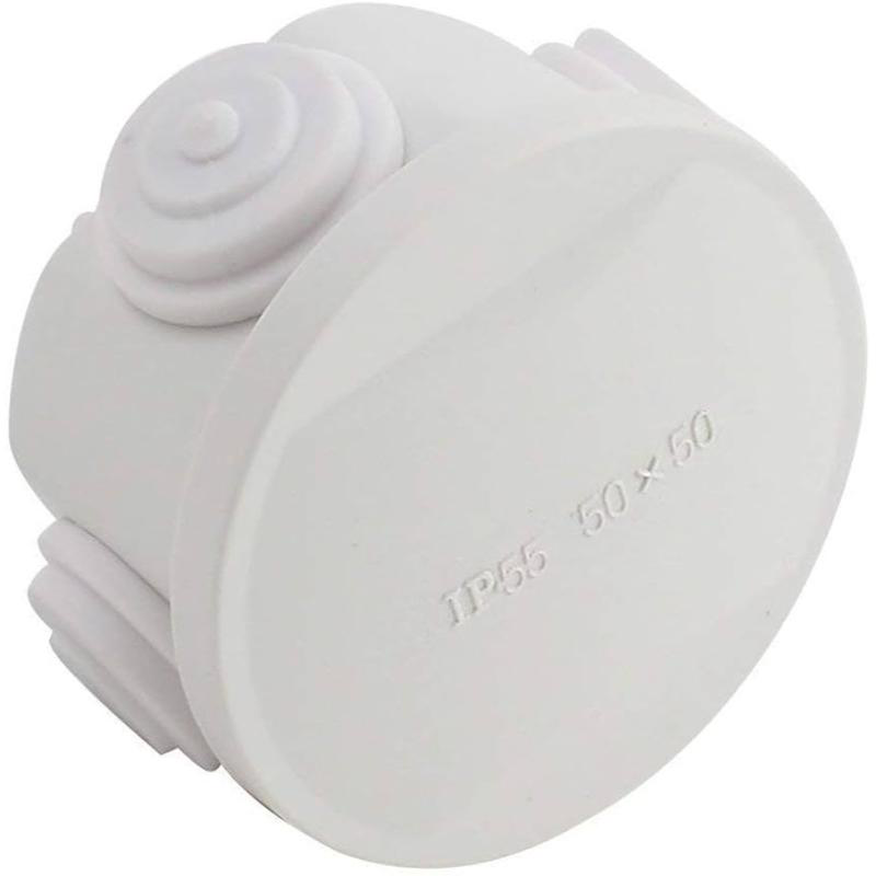 Waterproof connection box round 5x5cm - white, , medium-null