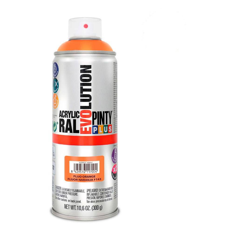Acrylic spray fluorescent orange f143 400ml, , medium-null