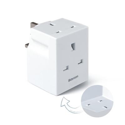 Emk uk adaptor 13a 3-way poka 50/60hz ac220-250v, , medium