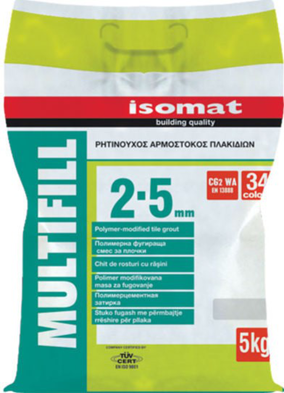 Isomat εγχρωμος αρμοστοκος πλακιδιων cg2 λευκο 5kg image number null
