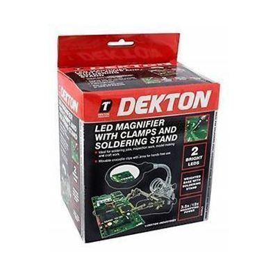Led mgnifier with clamps solder, , medium
