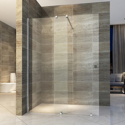 Walk in extendable shower door clear glass height 200cm