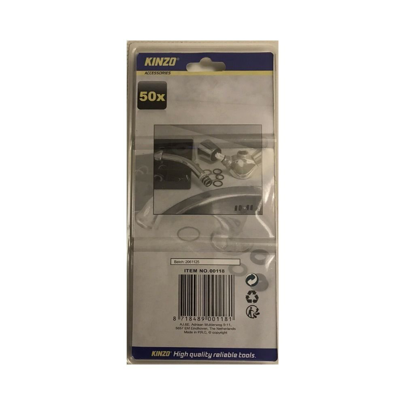 Kinzo 00118 σετ λαστιχάκια (φλάντζες ) για βρύσες 50 τμχ, , medium-null