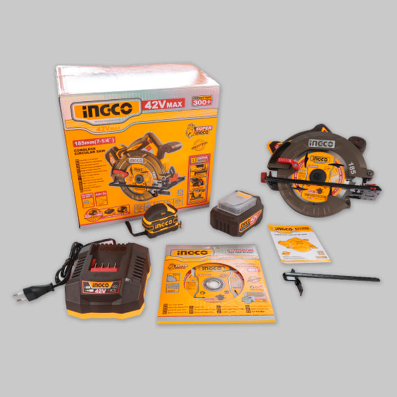 Ingco brushless circular saw 185mm 42v, , medium-null
