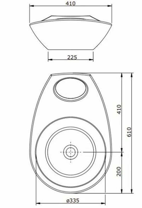 Join art basin 610x410x(155-165)mm, , medium-null