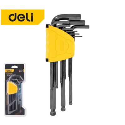 Deli tools set foldable allen key 9pcs, , medium