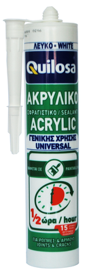 Quilosa universal acrylic decorators white 1/2 hour 300ml, , medium