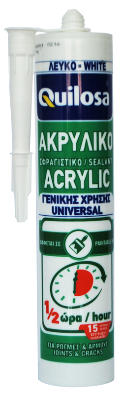 Quilosa universal acrylic decorators white 1/2 hour 300ml-null