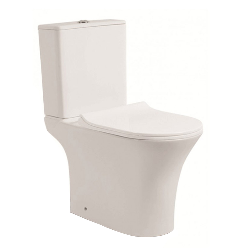 Porcelain toilet 7937 complete p-trap system white 65*37*80cm-null
