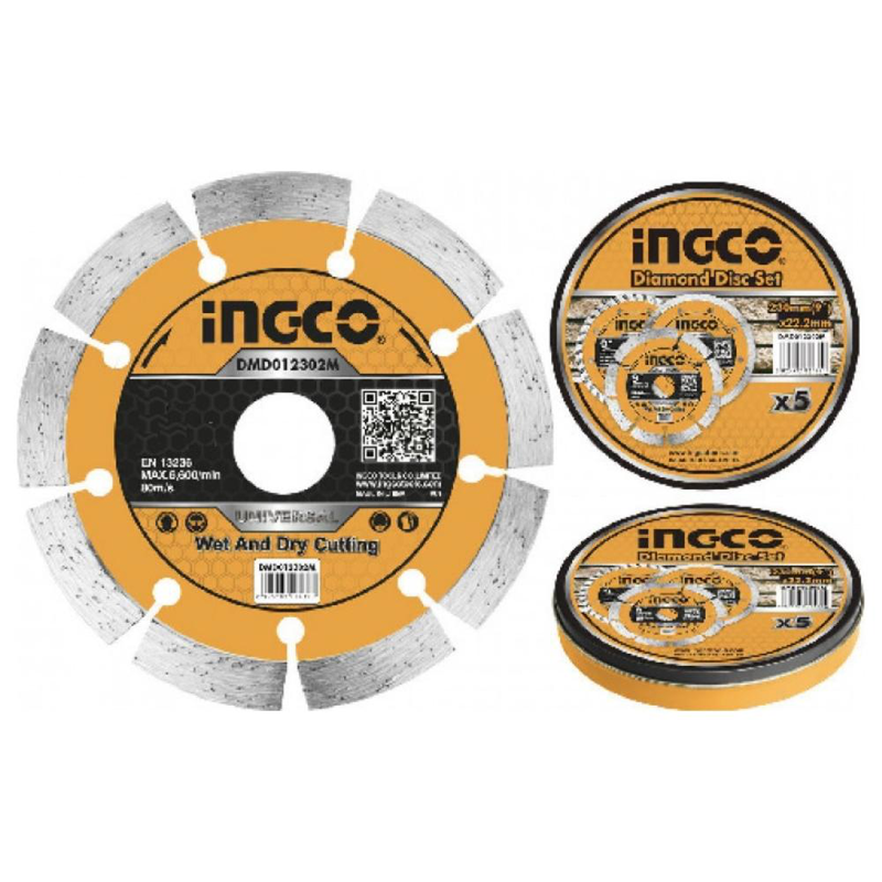 Ingco δίσκος κοπής δομικών υλικών dmd011152m 115 4.5x22.2mm 7.5mm, , medium-null