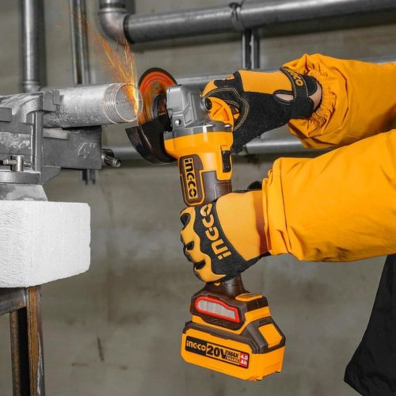 Ingco σετ brushless γωνιακός τροχός και δραπανοκατσάβιδο μπαταρίας 20v με 2 μπαταρίες 4.0ah και φορτιστή cosli241298, , medium-null
