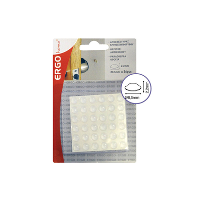 Shock / noise damper pls 36 pcs &phi;8.5x2.2mm df, , medium