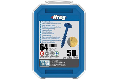 Kreg sml-c250b-50-int - blue-kote pocket hole screws 64mm (170323), , medium