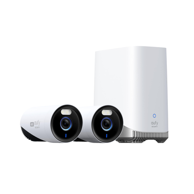 Eufy security eufycam e330, 4k outdoor camera, 24/7 recording, ai facial recognition, set of 2, including homebase 3, , medium
