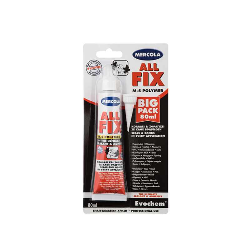All fix clear 80ml (σφραγιστικο & συγκολλητικο ms polymer) mercola, , medium image number null